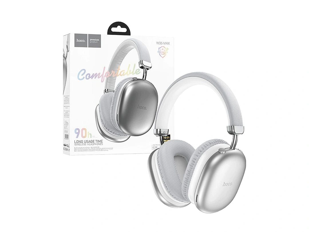 Hoco W35 Max Bluetooth Headphone - Silver in Qatar Hoco W35 Max Bluetooth Headphone - Silver in Qatar